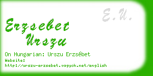 erzsebet urszu business card