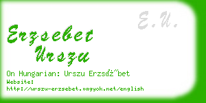 erzsebet urszu business card